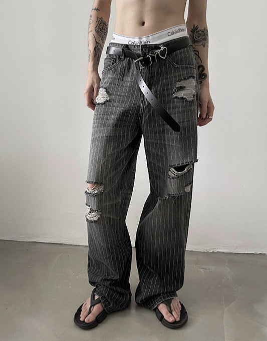 plaid damage pants  US1955