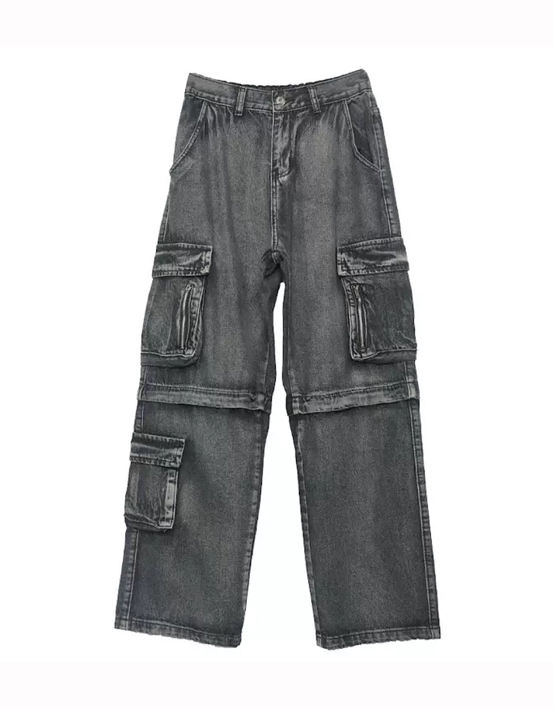 grayish cut denim  US1974