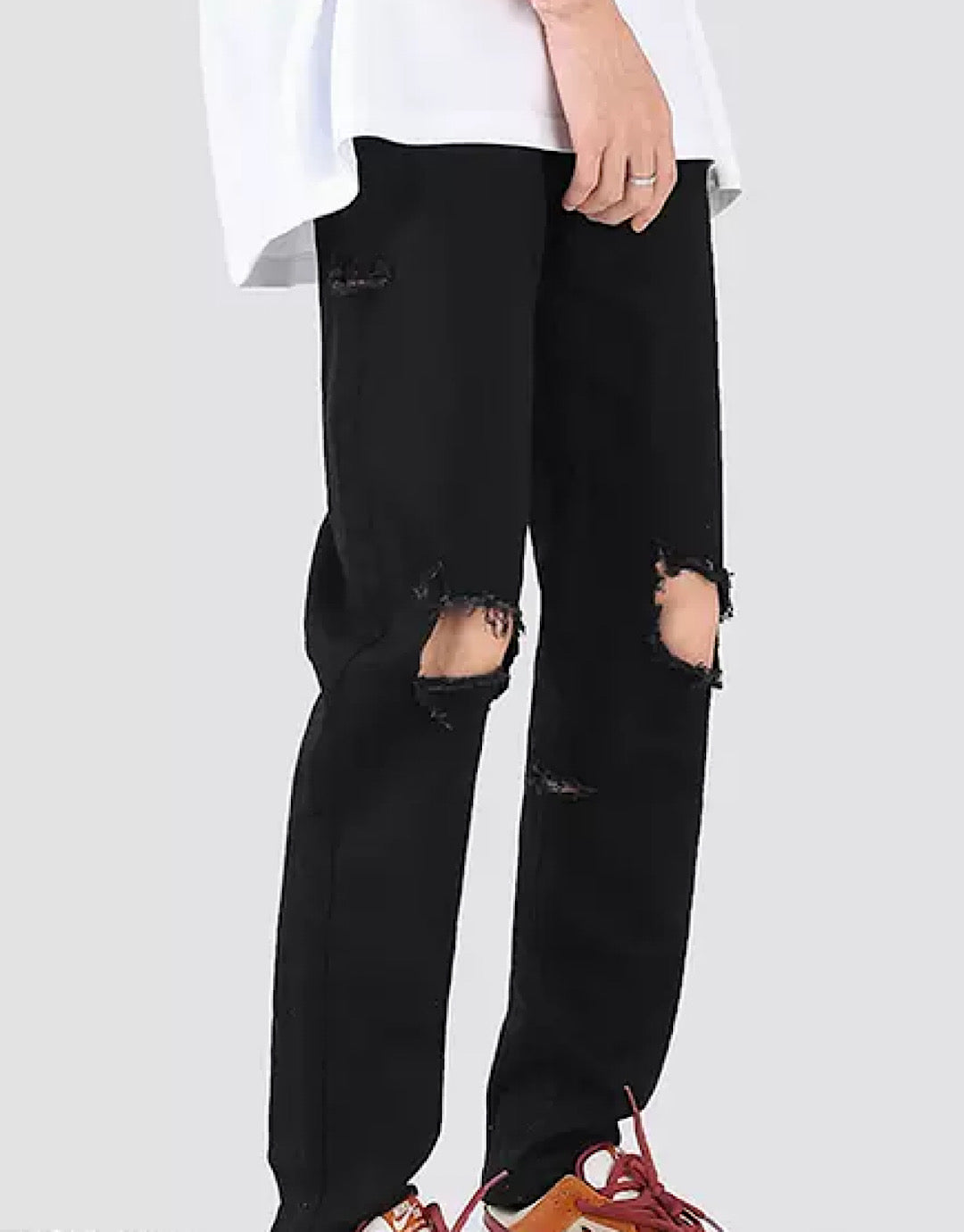 knee damage skinny pants  US1337