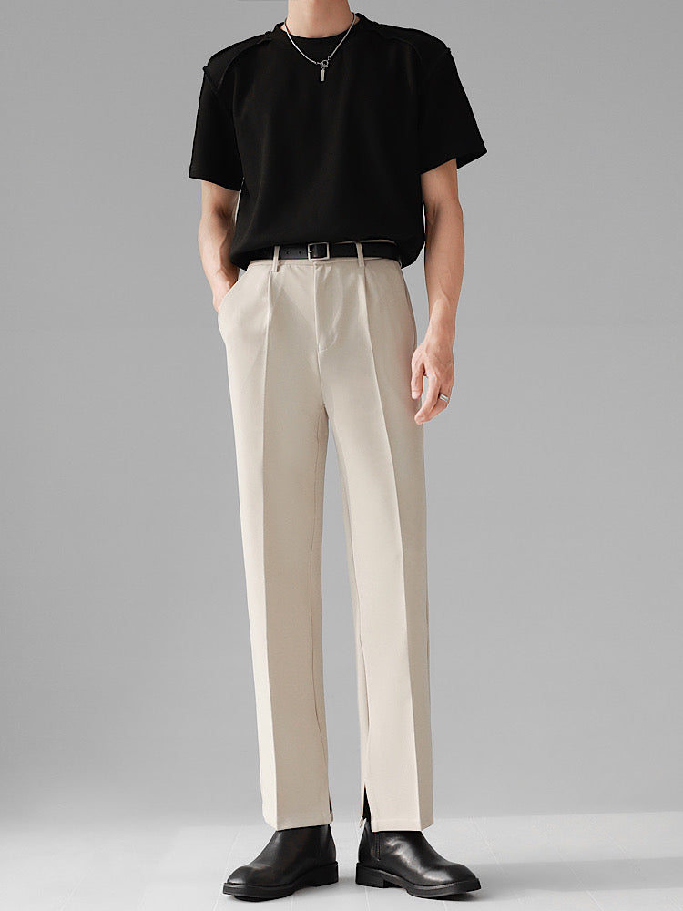 long-tailed straight line pants  US1132