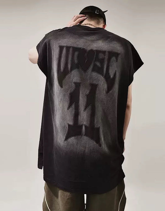 【UUCSCC】Backnumber initial vintage sleeveless  US0013