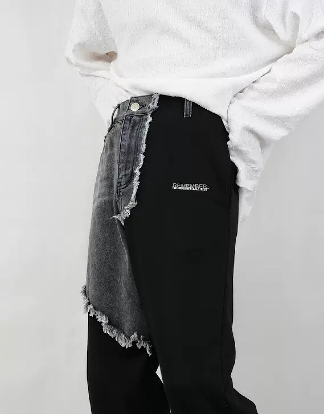 denim attachment pants  US1996