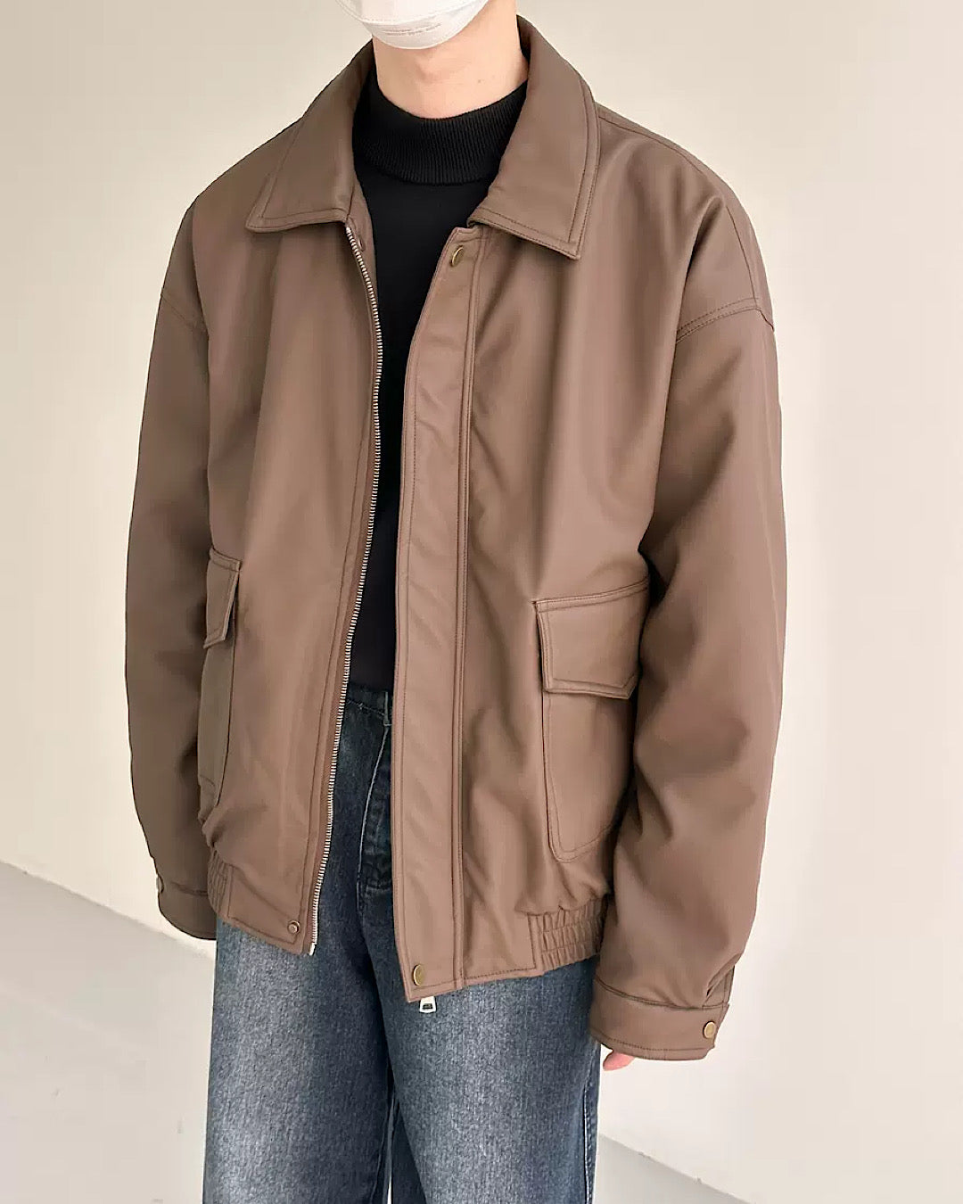 glossy material jacket  US1728