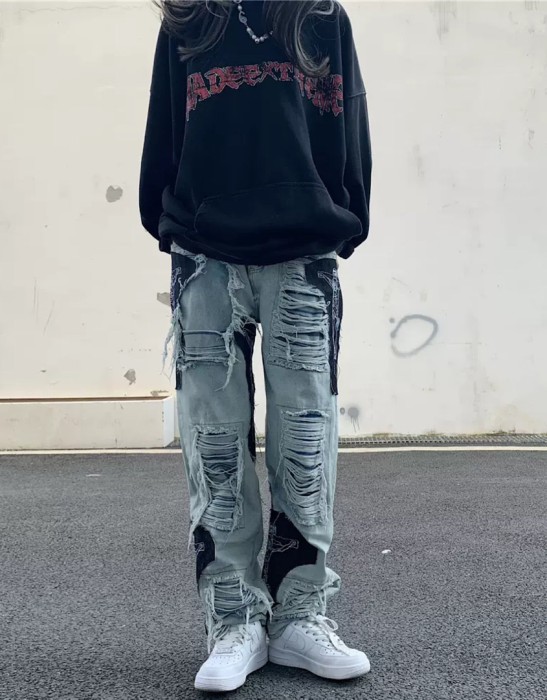 hard damage denim  US1485