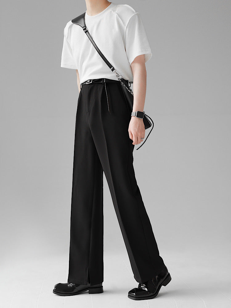 long-tailed straight line pants  US1132