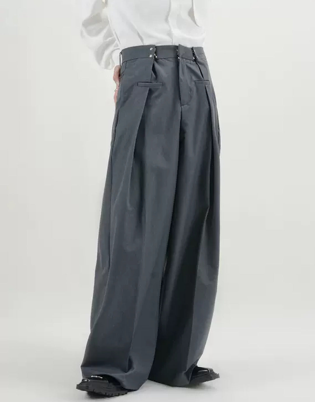 belt high waist pants  US1993