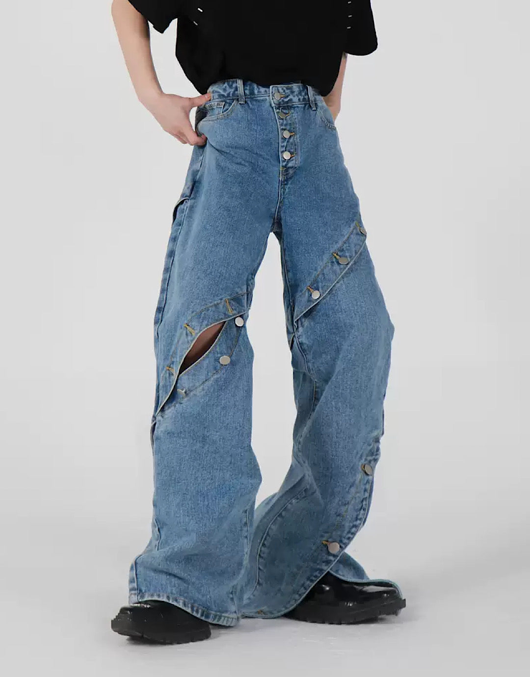 handmade denim pants  US1837