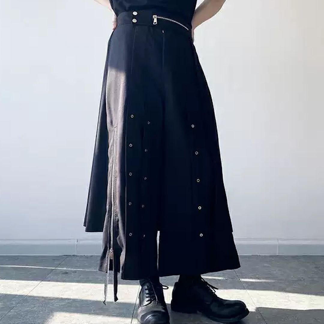 straight high waist wide pants  US1600