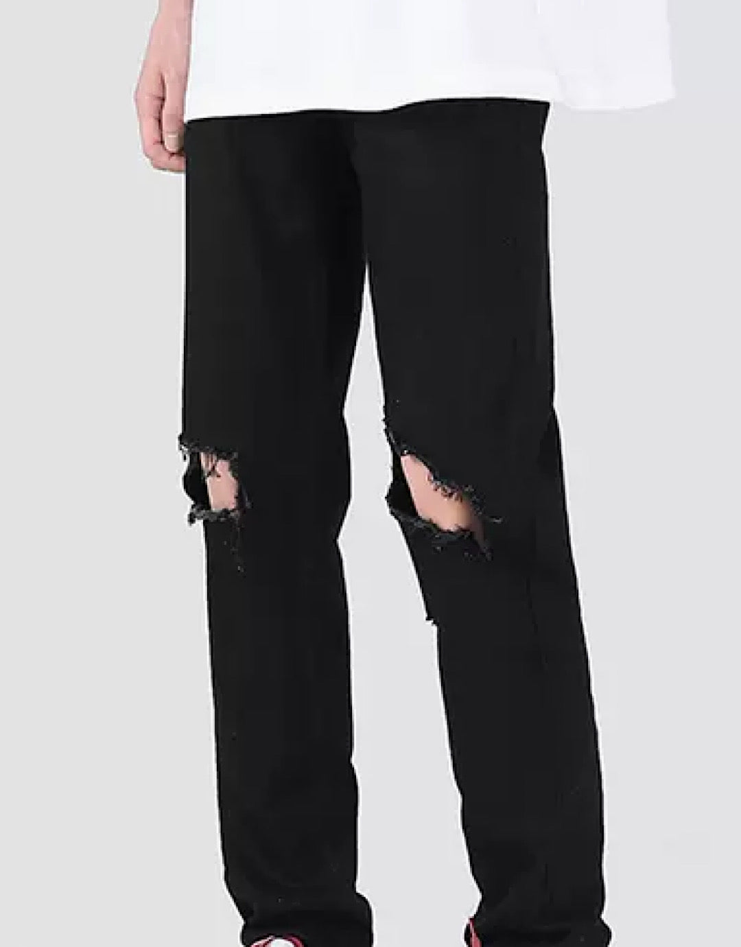 knee damage skinny pants  US1337