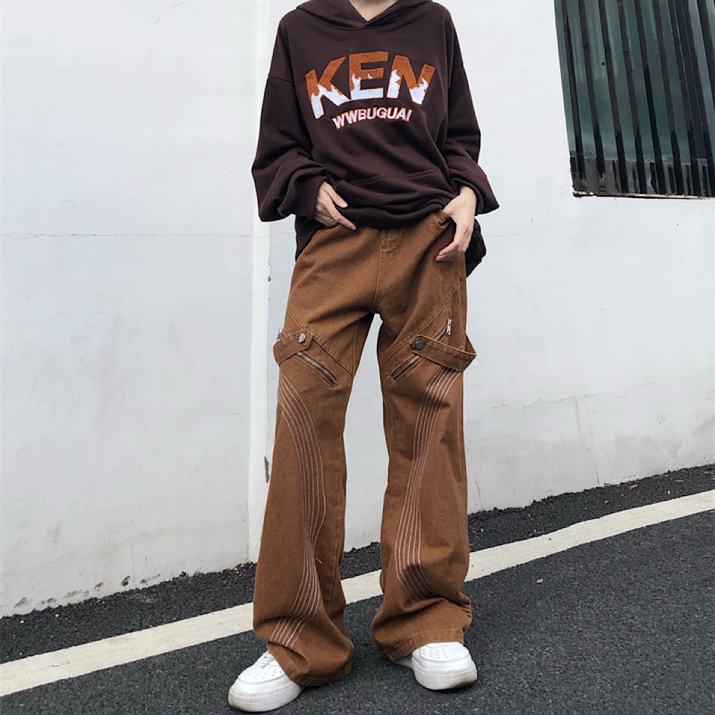 line flare pants  US1380