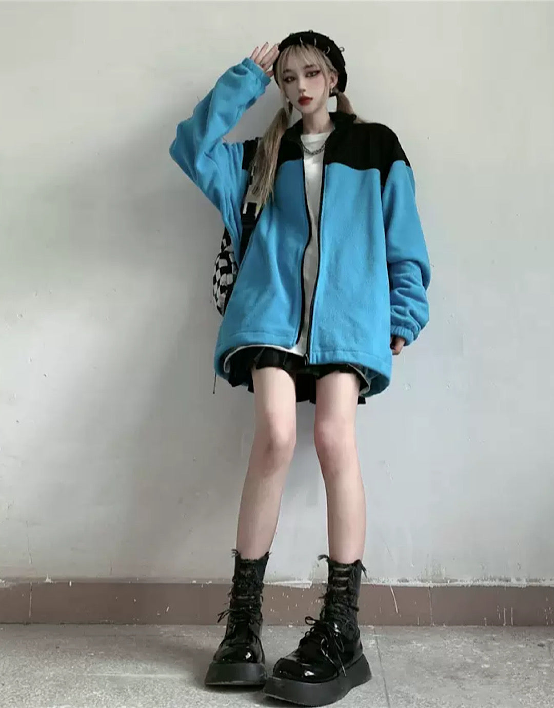 two-tone color jacket  US1218