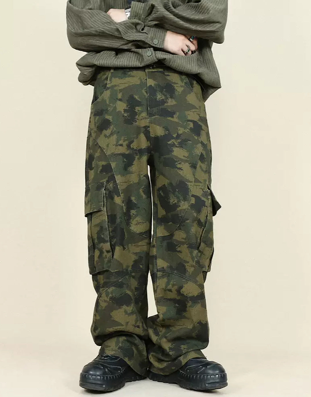 camouflagepattern cargo pants  US1746