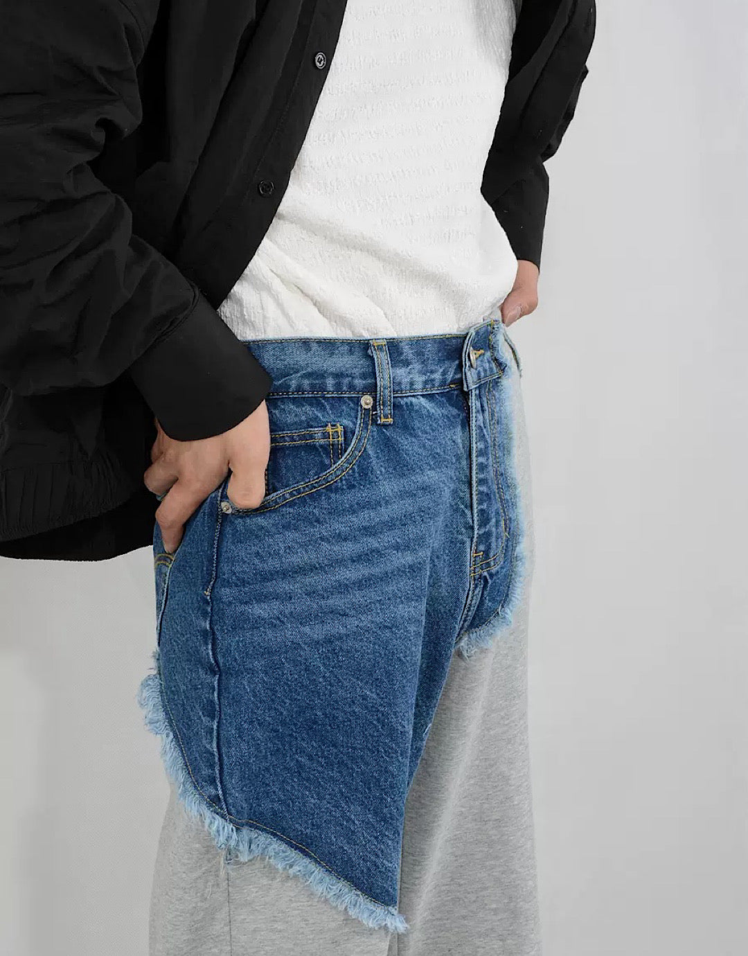 denim attachment pants  US1996