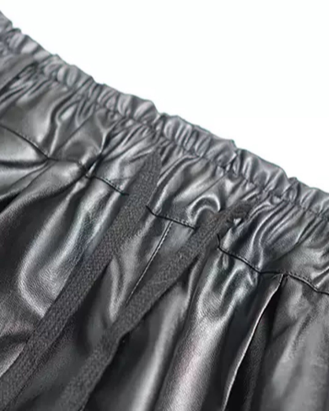 【UUCSCC】Grayline Widesilhouette Leather Pants  US0020