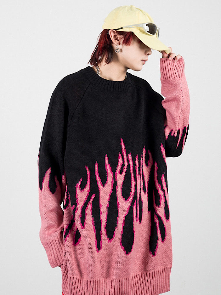 fire flame knit  US1209