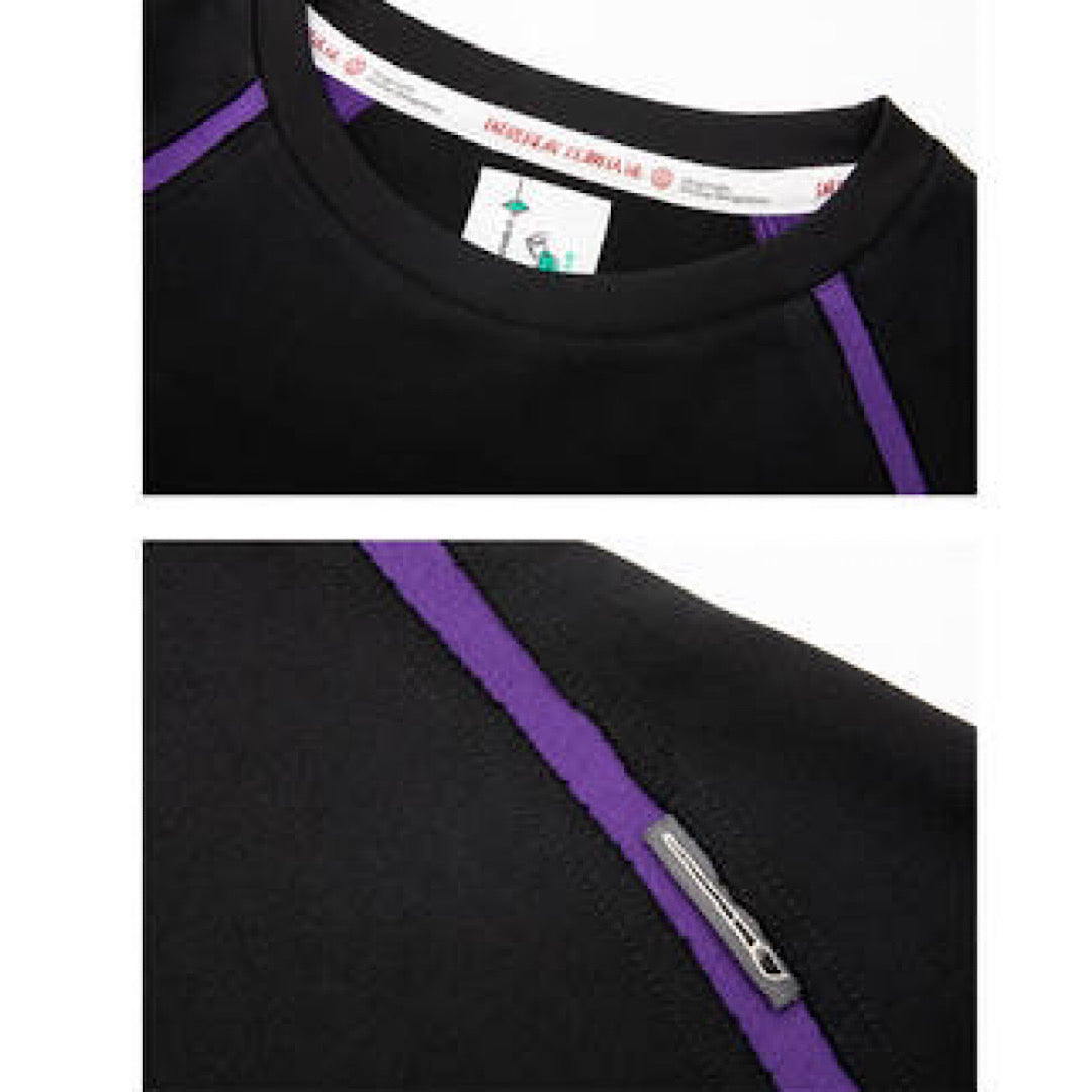 cross line long T-shirt  US1802