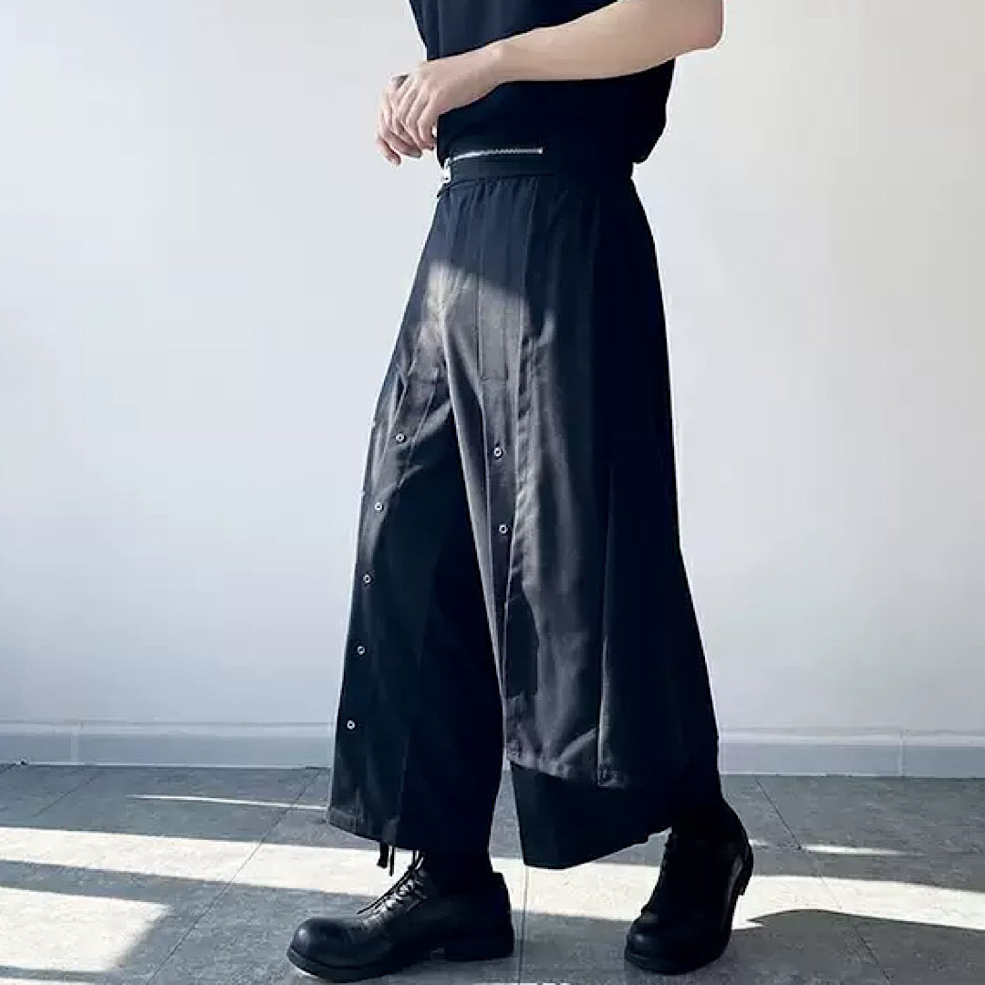 straight high waist wide pants  US1600