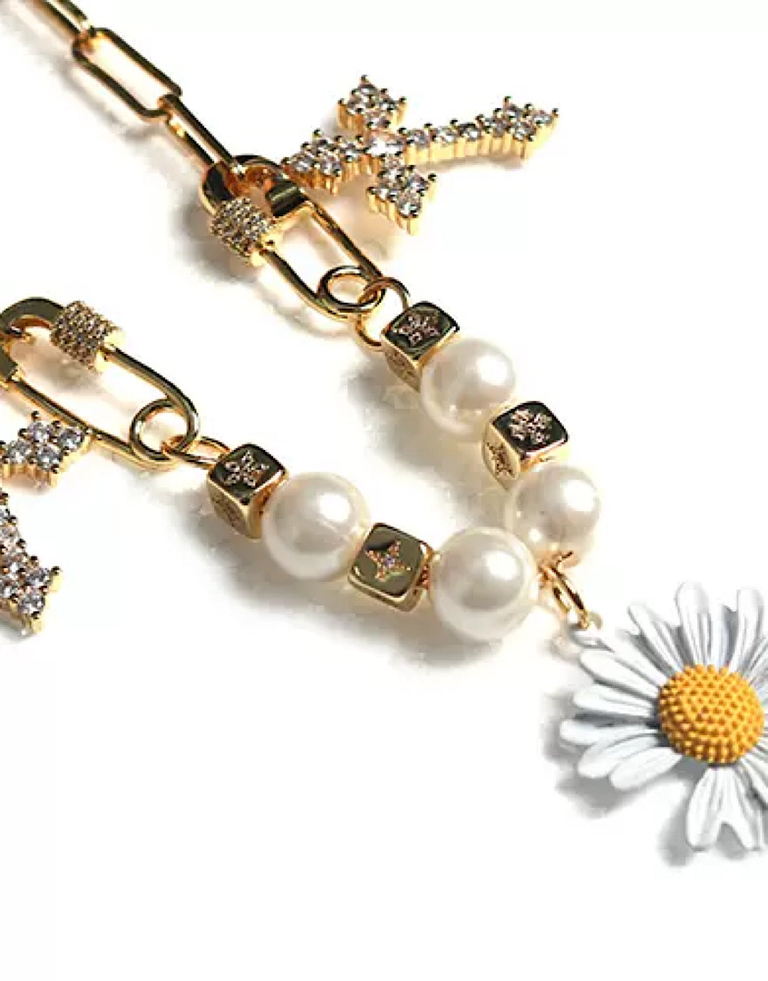 flower goldie necklace  US1257