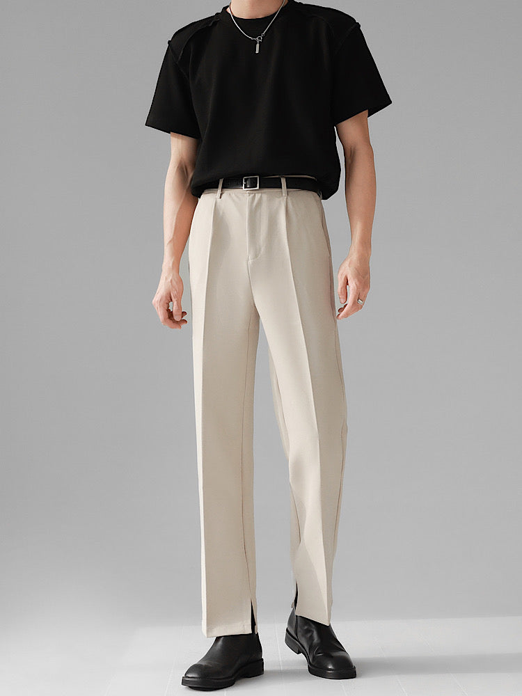 long-tailed straight line pants  US1132