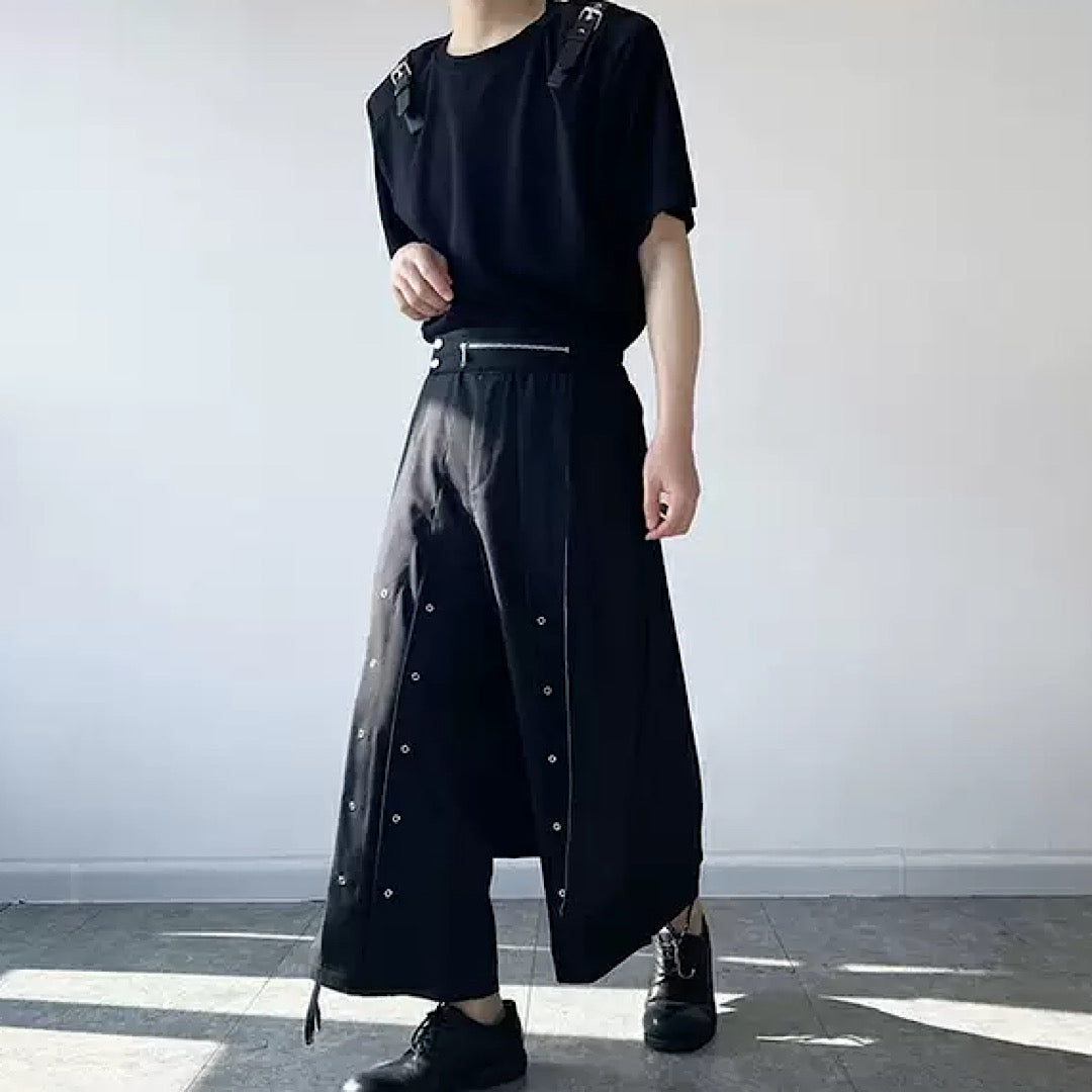 straight high waist wide pants  US1600