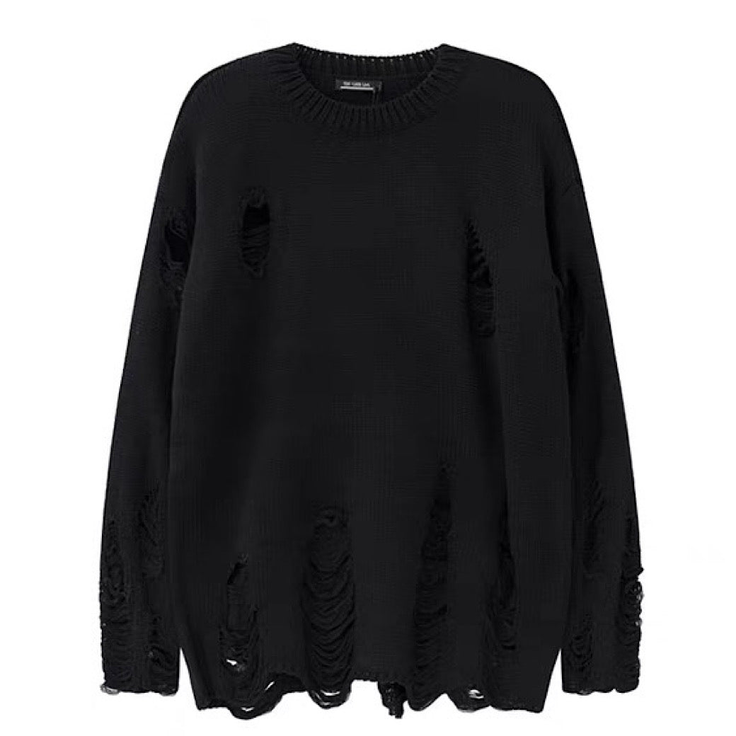 damage knit sweater  US1310