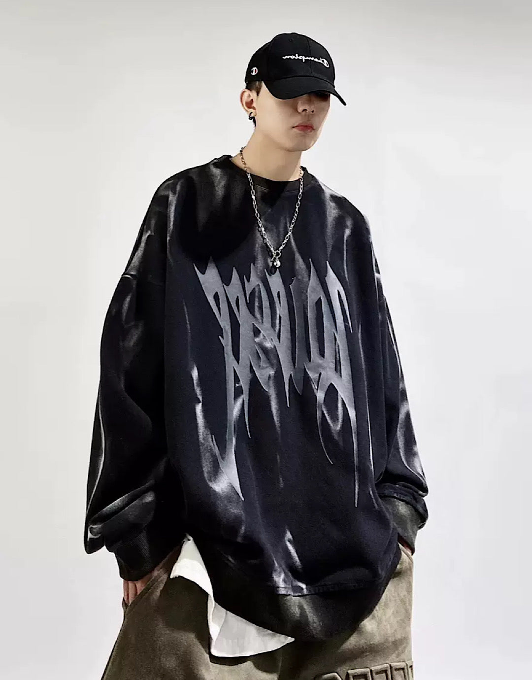 【UUCSCC】Velvet Galdorant Bleached Sweatshirt  US0019