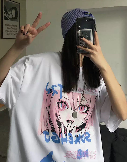 anime cotton T-shirt  US1009