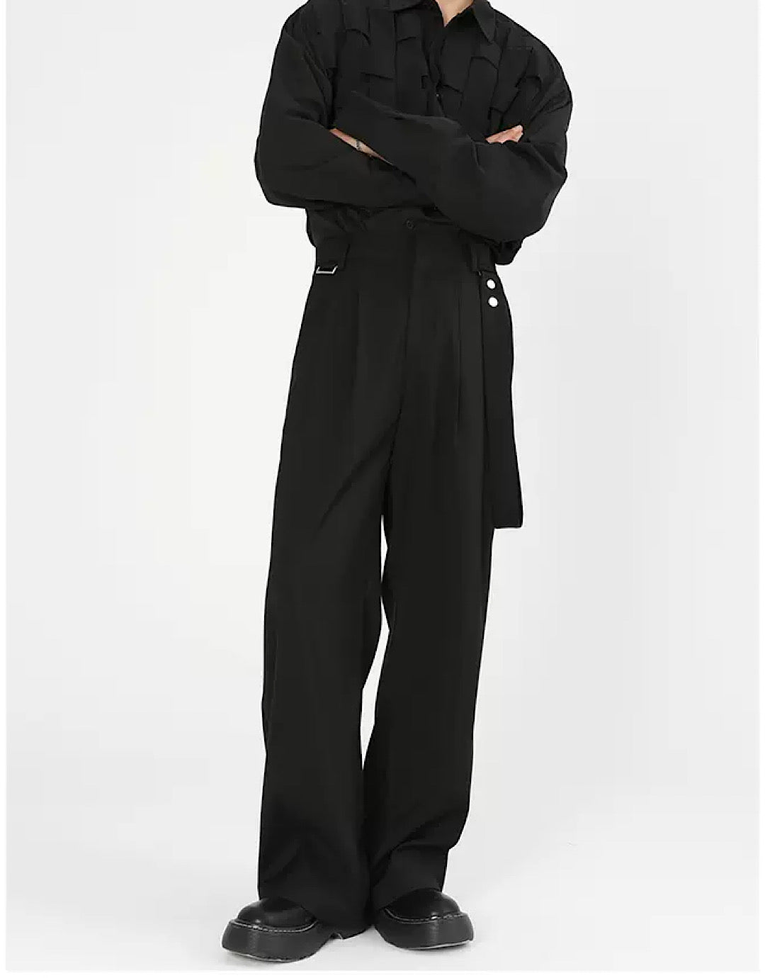 belted slacks pants  US1793