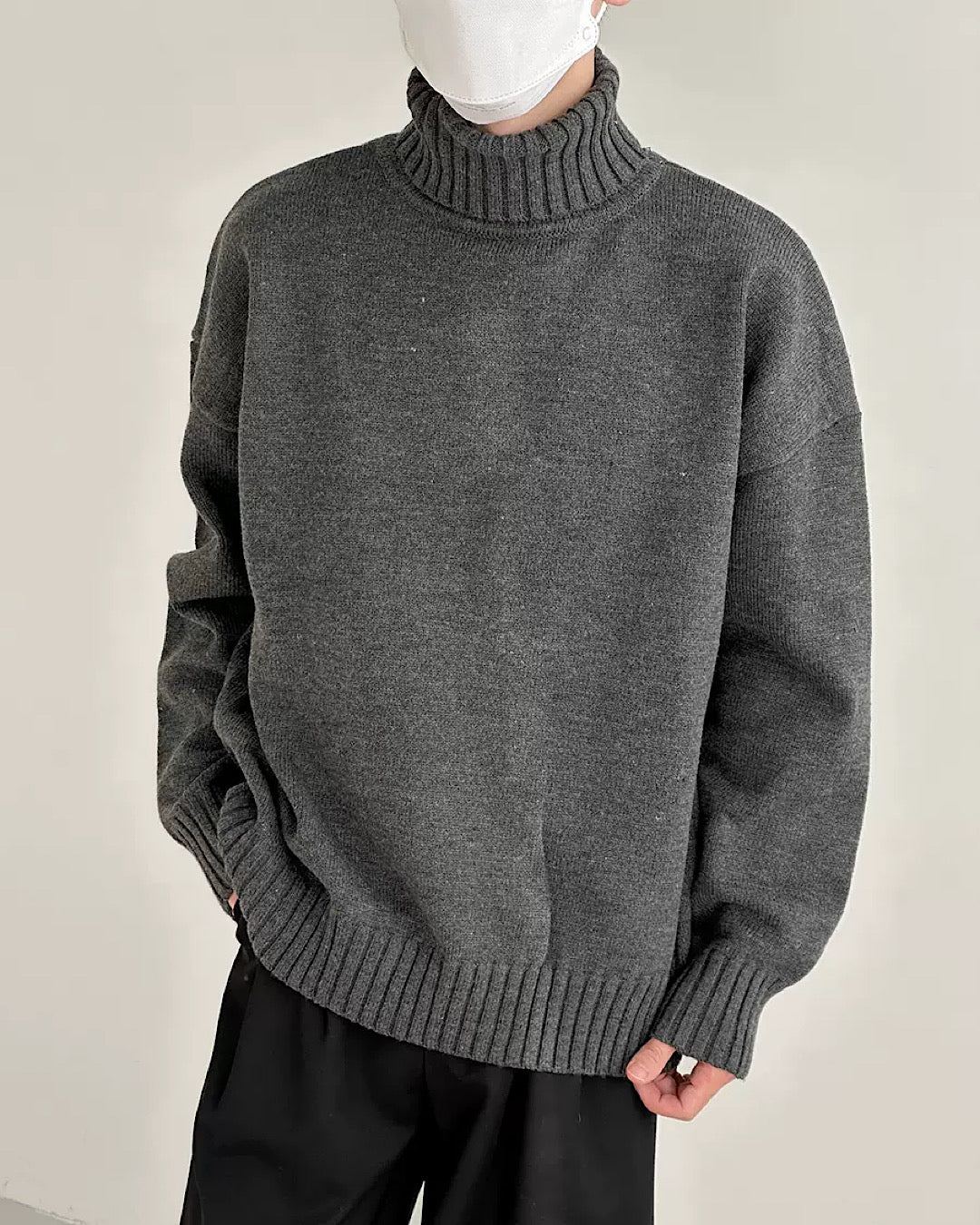 simple high neck sweater  US1730