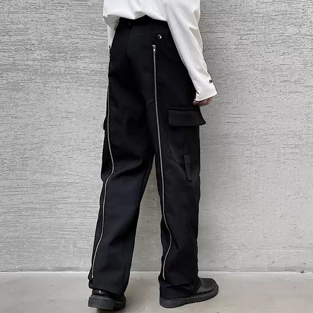 line zipper cargo pants  US1499