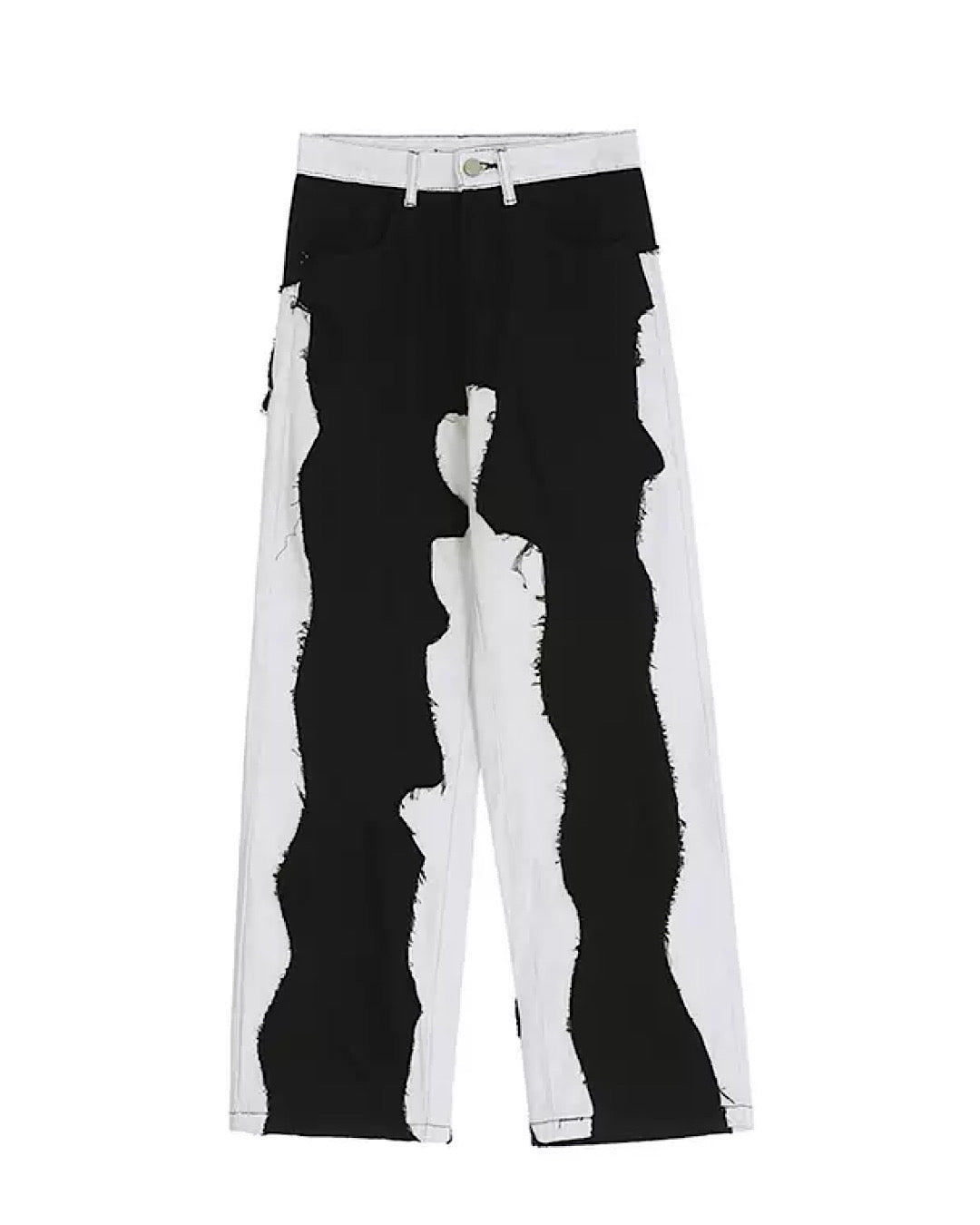 monochrome damage pants  US1352