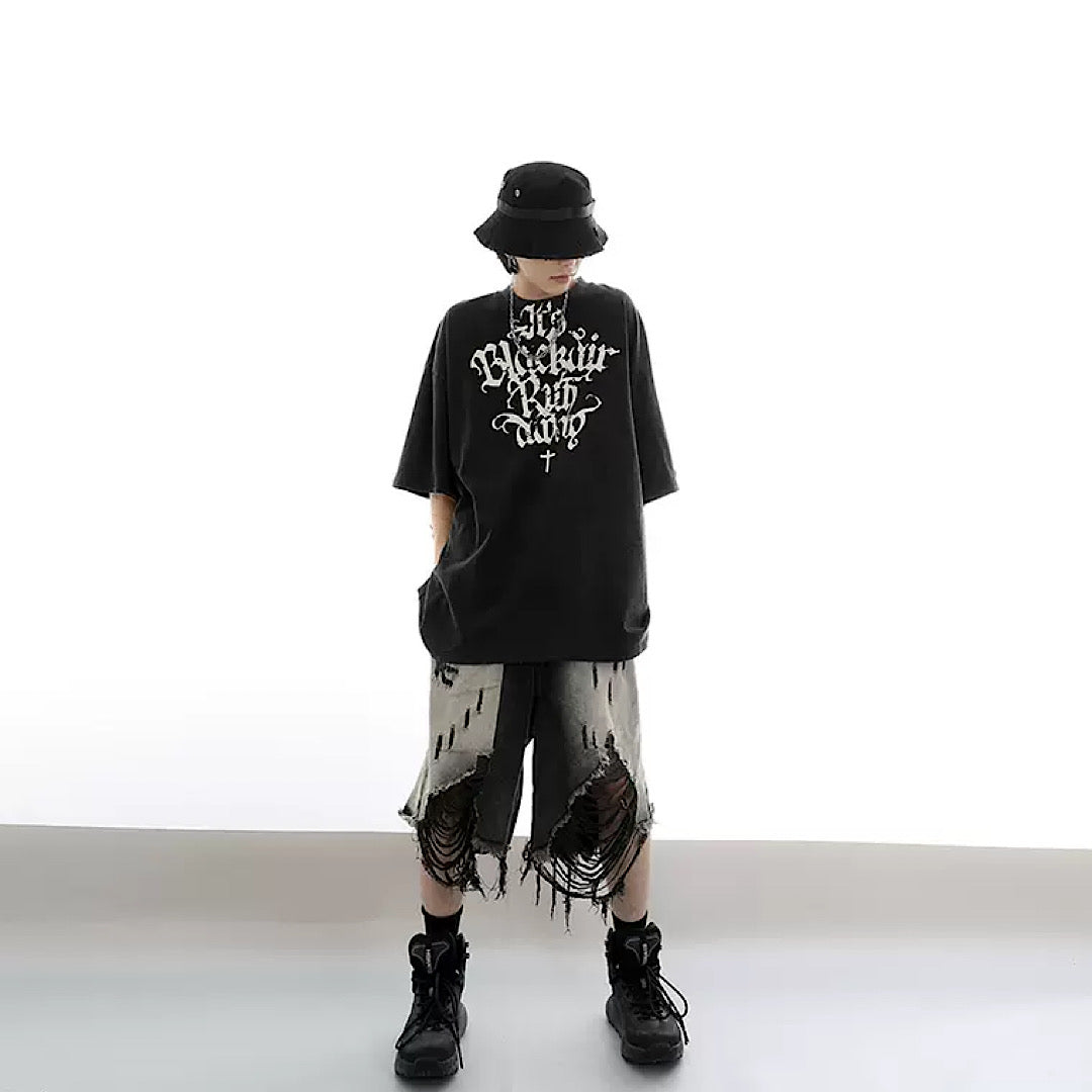 high damage half pants  US1321