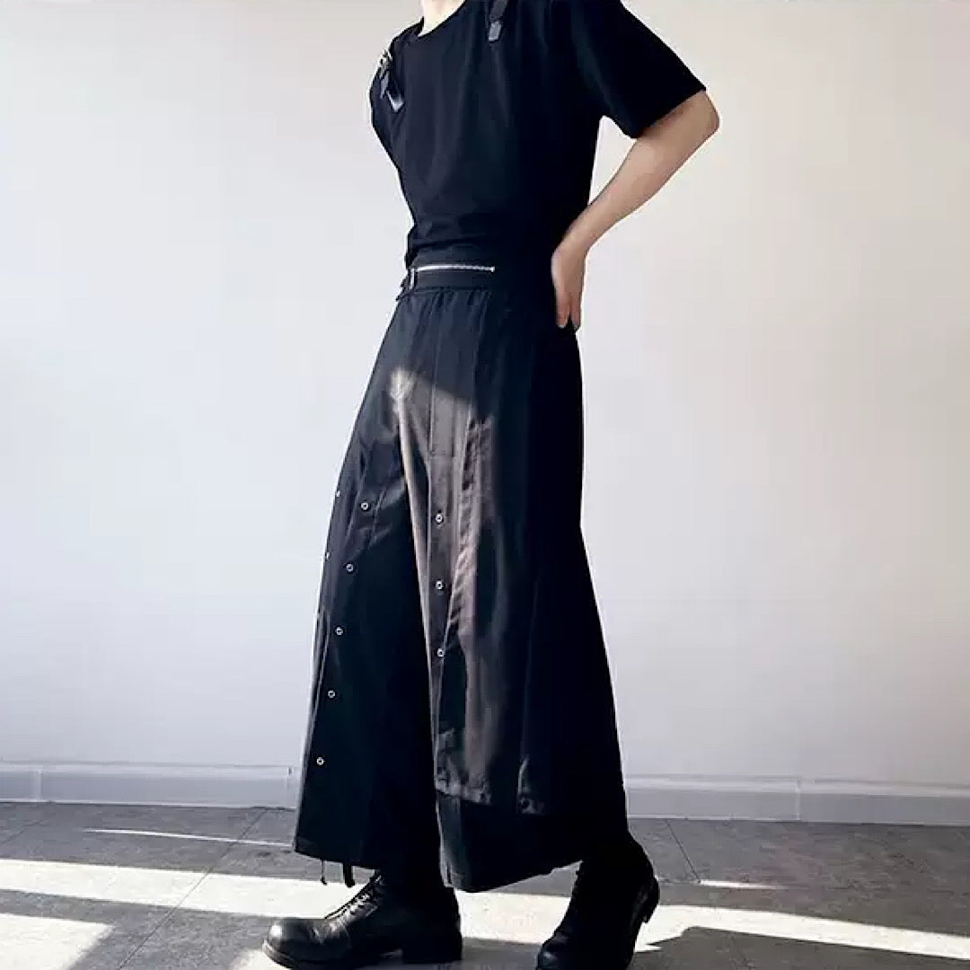 straight high waist wide pants  US1600