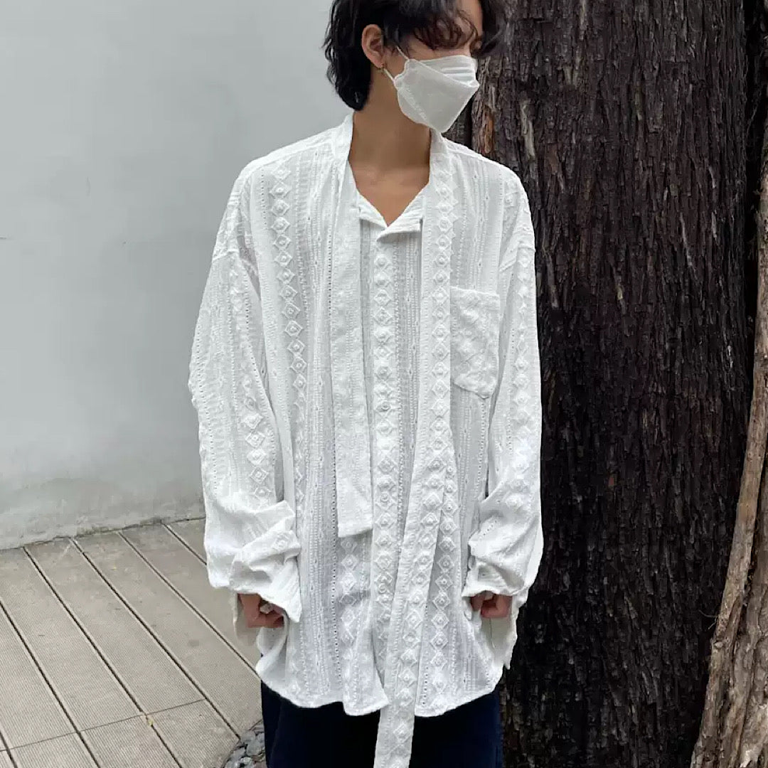 loose silhouette shirt  US1763