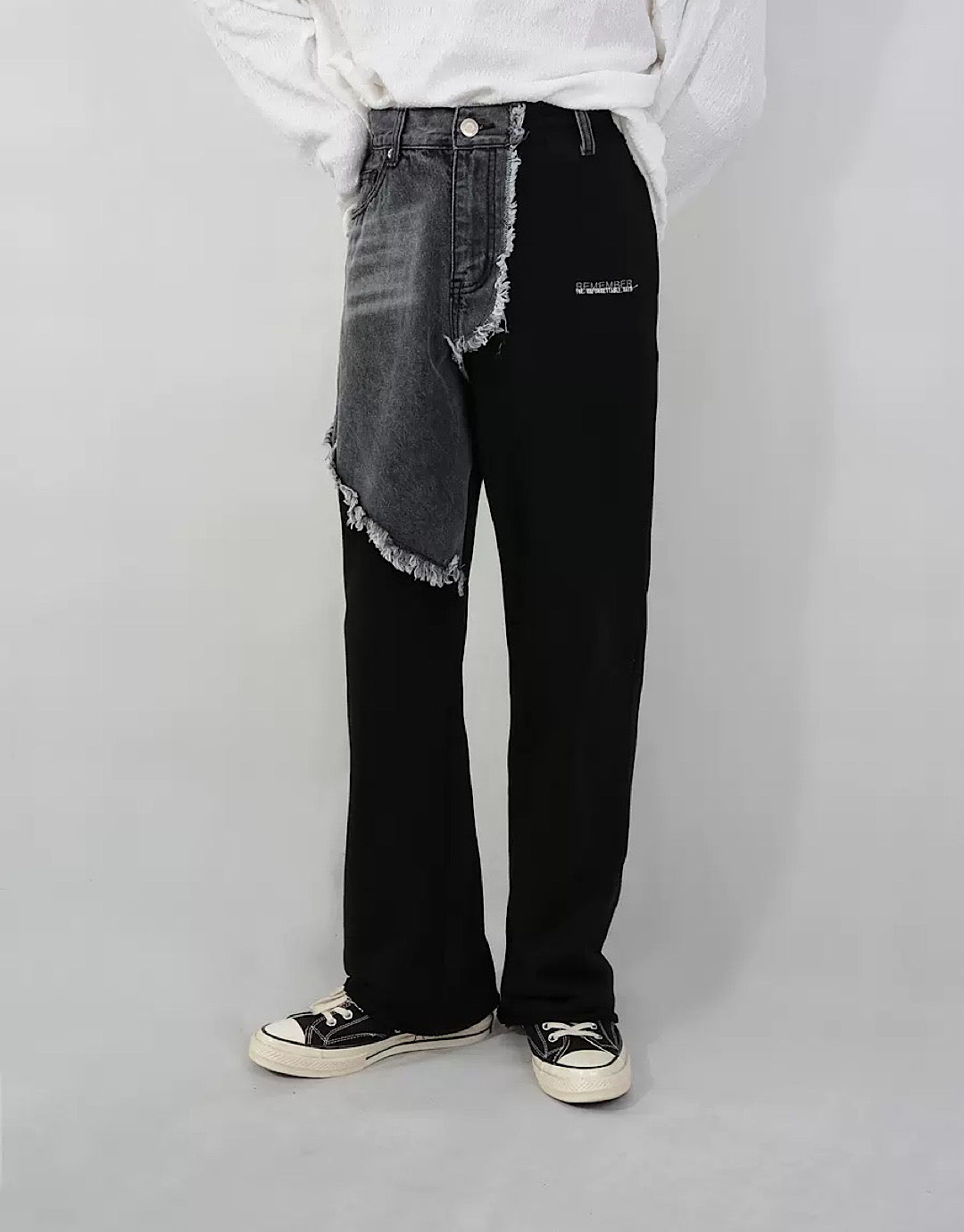 denim attachment pants  US1996