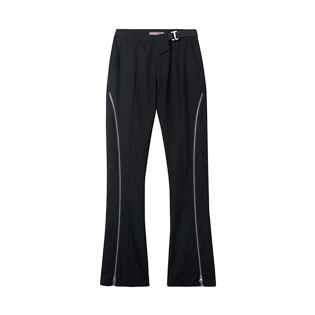 double zipper high waist pants  US1893