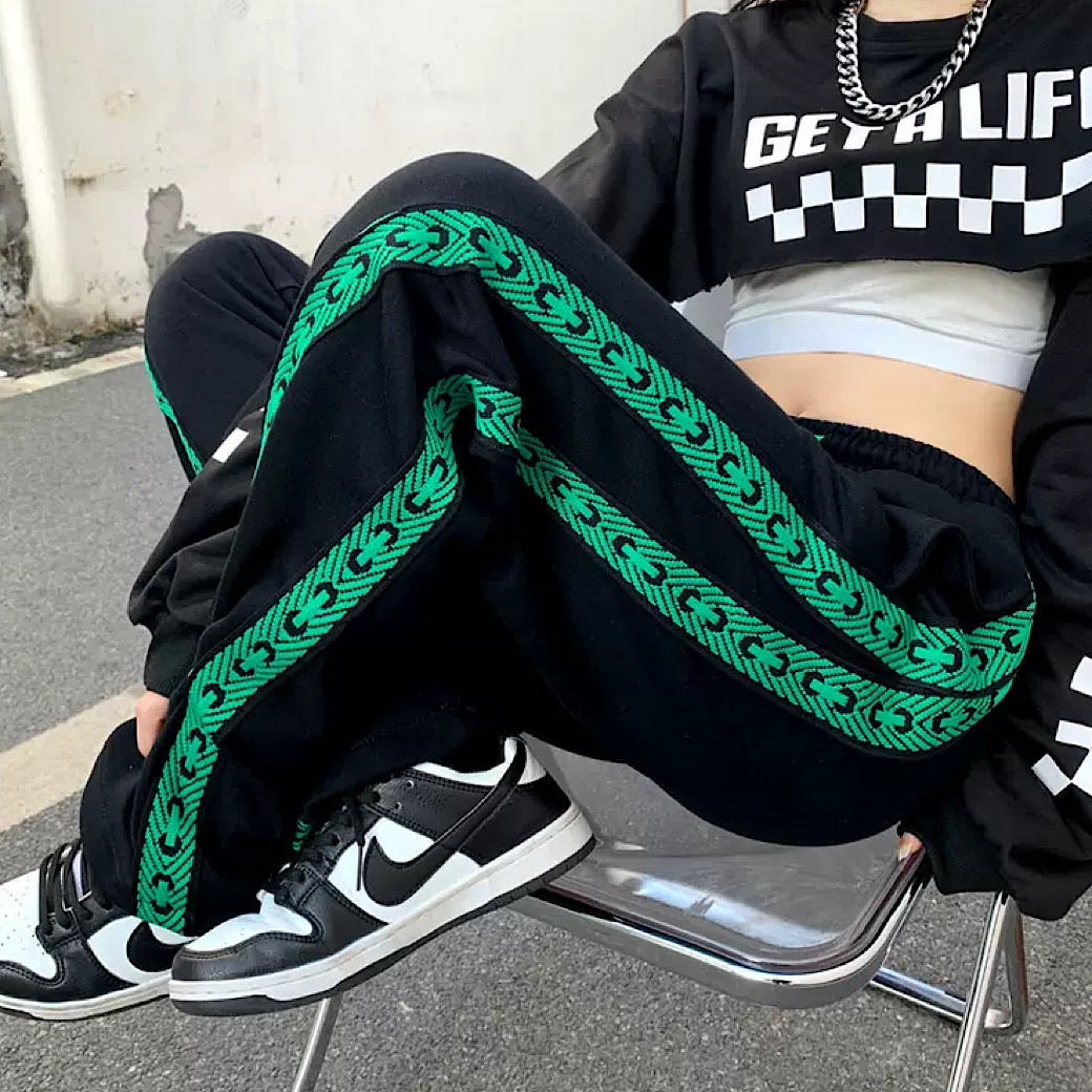 green line pants  US1226