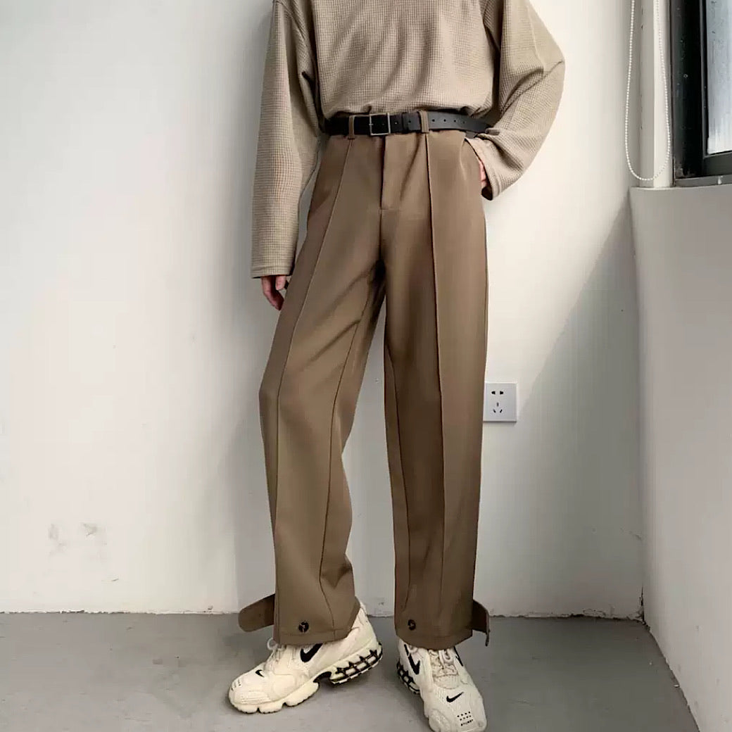 Korean style loose straight slacks  US1058