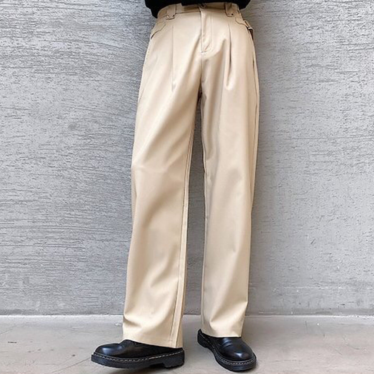 high waist straight slacks  US1319