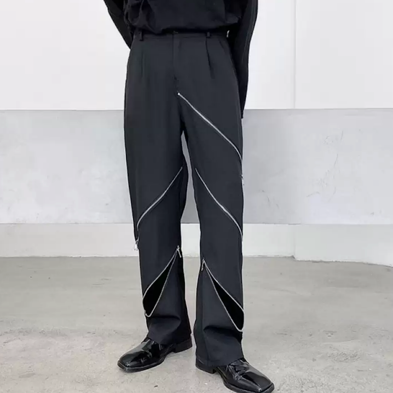 unique design zip pants  US1649