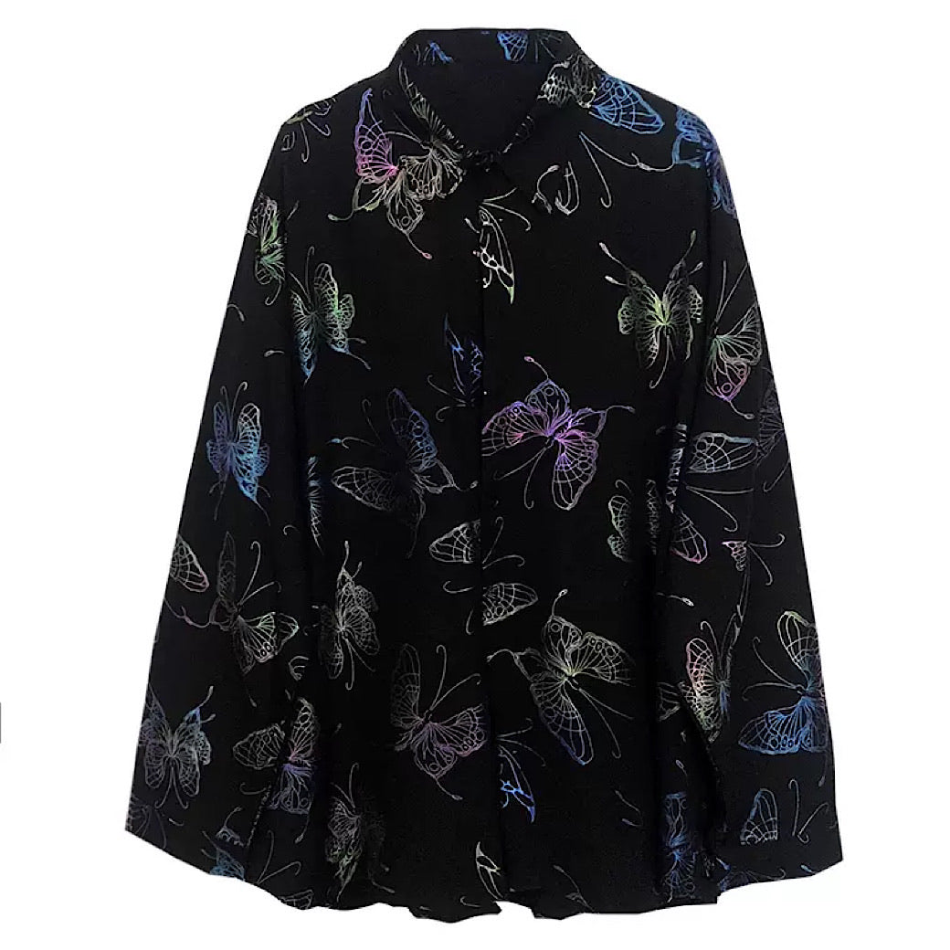 colorful butterfly shirt  US1458