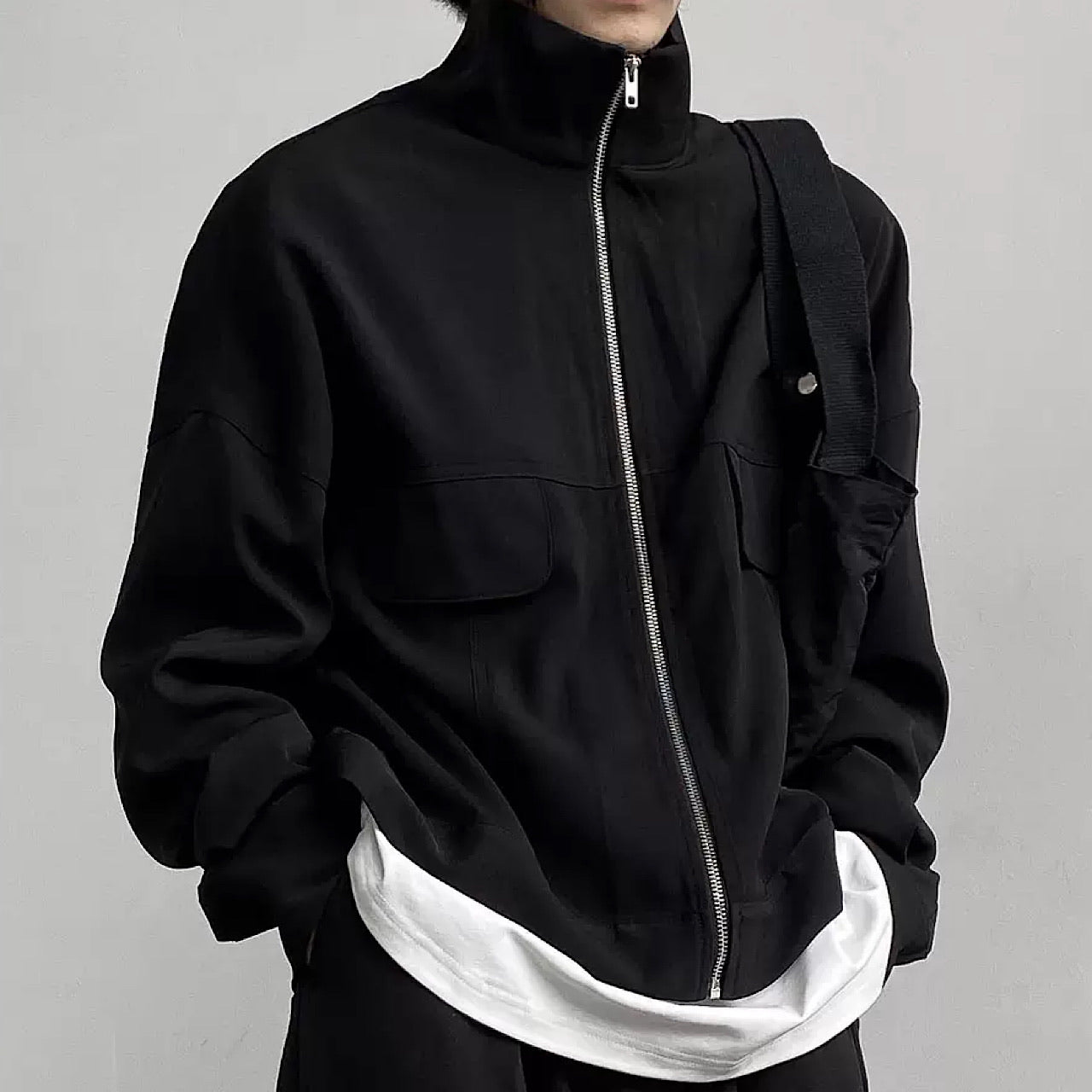 high neck zip jacket  US1315