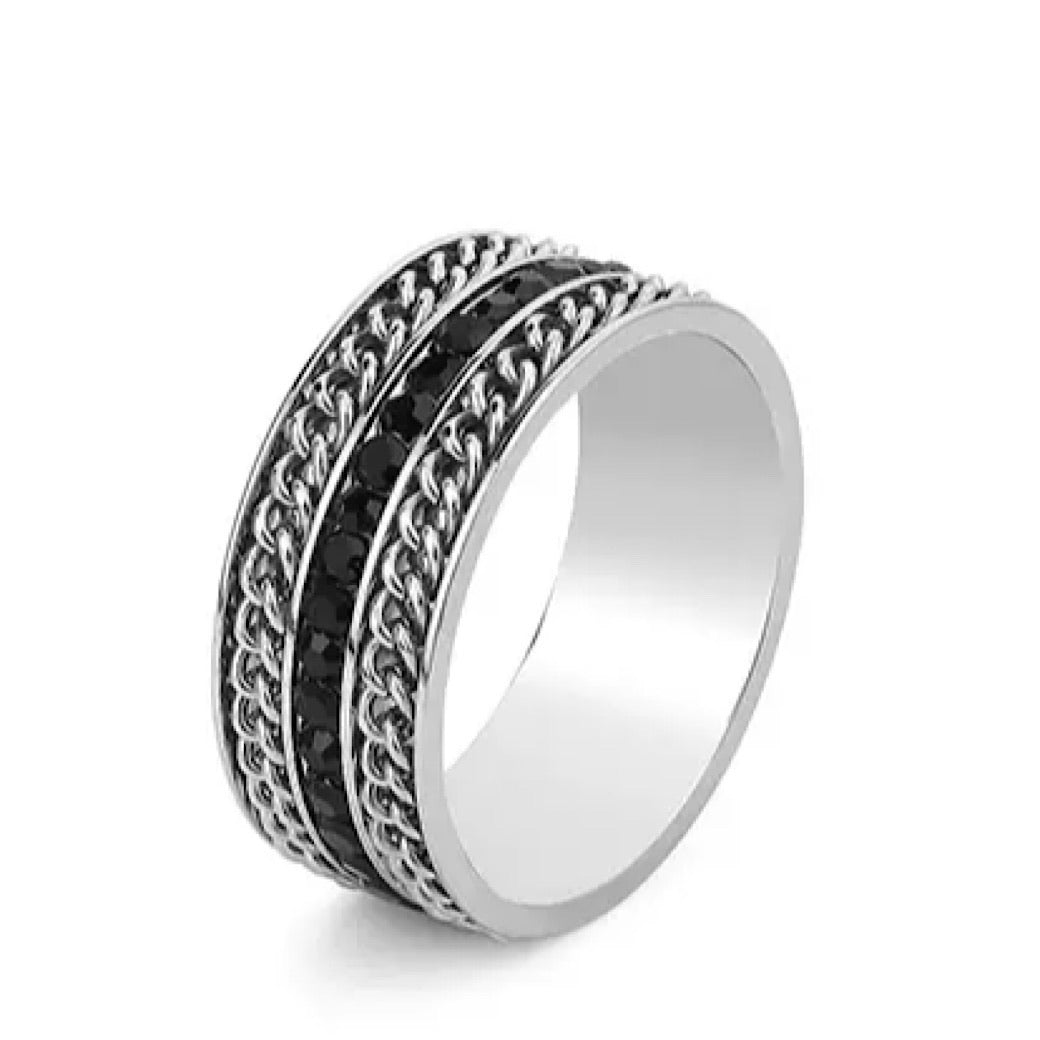 chain silver ring  US1138