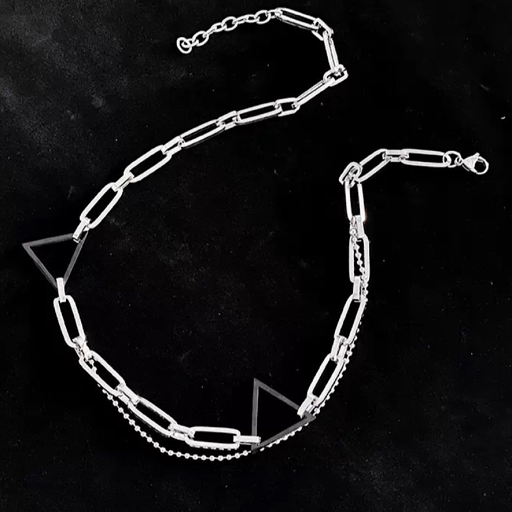 triangle chain necklace  US1637