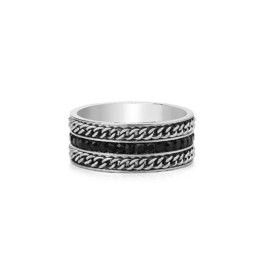 chain silver ring  US1138