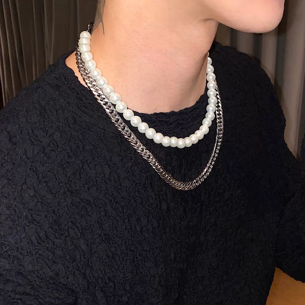 Pearl chain necklace  US1462