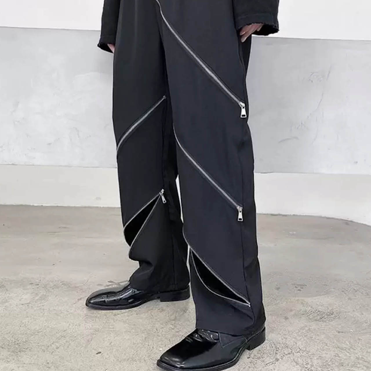 unique design zip pants  US1649