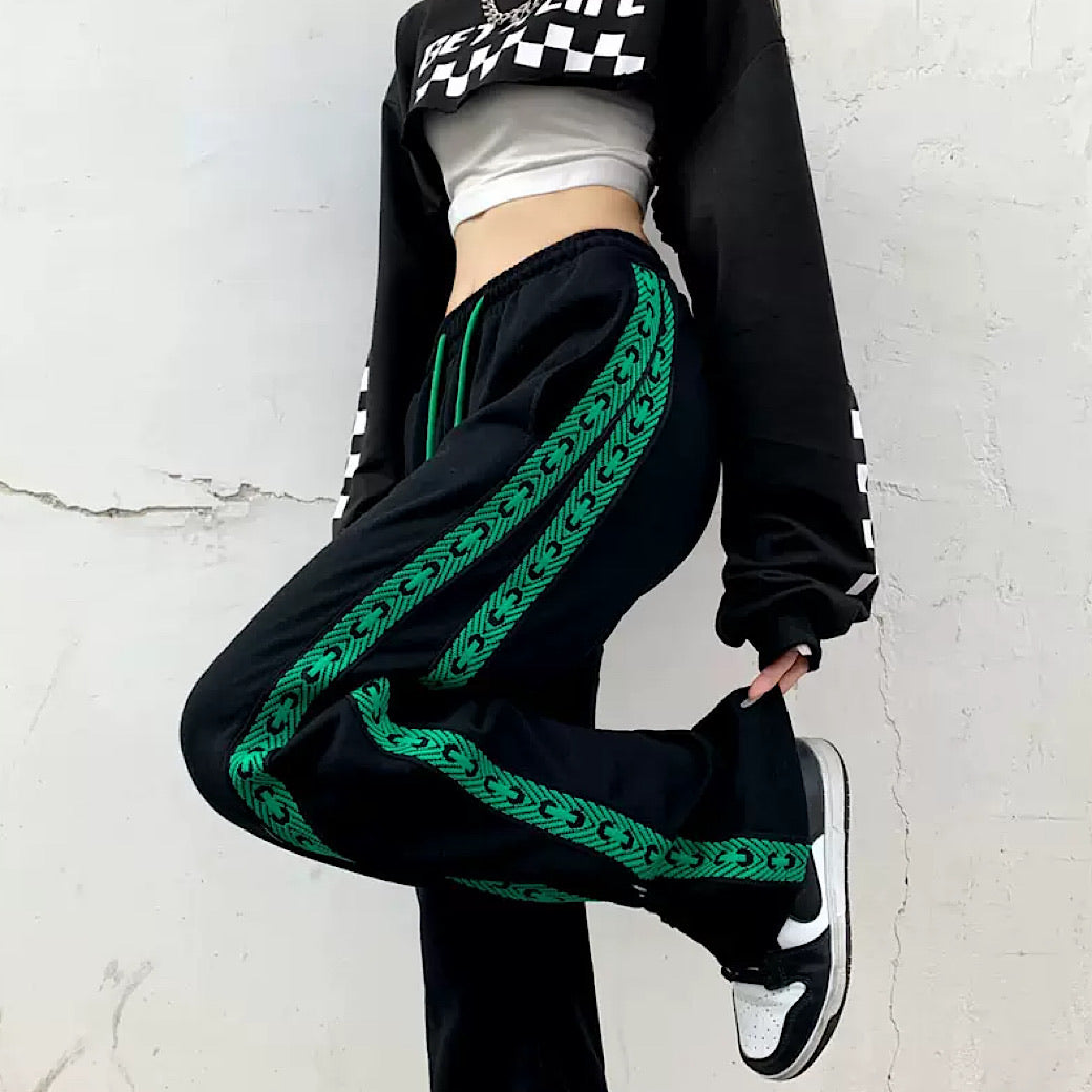 green line pants  US1226