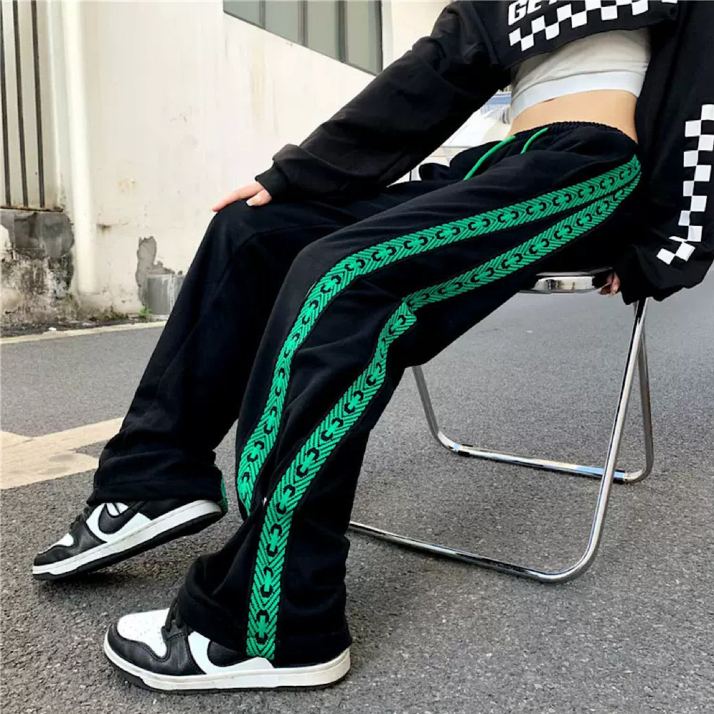 green line pants  US1226