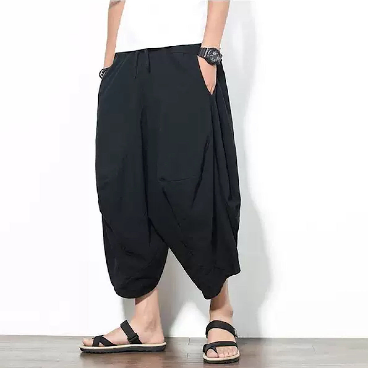 simple sarouel pants  US1611